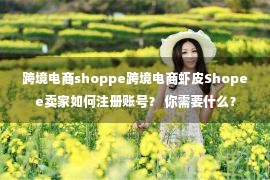 跨境电商shoppe跨境电商虾皮Shopee卖家如何注册账号？ 你需要什么？