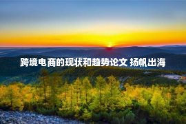 跨境电商的现状和趋势论文 扬帆出海