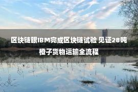 区块链眼IBM完成区块链试验 见证28吨橙子货物运输全流程