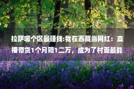 拉萨哪个区最赚钱:我在西藏当网红：直播带货1个月赔1二万，成为了村面最能赔钱的90后