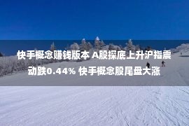 快手概念赚钱版本 A股探底上升沪指震动跌0.44% 快手概念股尾盘大涨