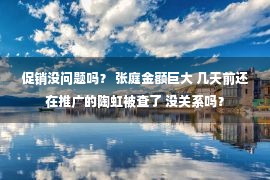 促销没问题吗？ 张庭金额巨大 几天前还在推广的陶虹被查了 没关系吗？