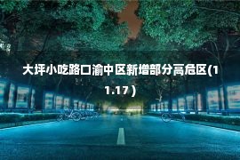 大坪小吃路口渝中区新增部分高危区(11.17 )