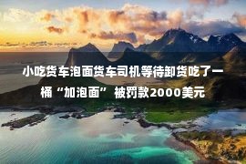 小吃货车泡面货车司机等待卸货吃了一桶“加泡面” 被罚款2000美元