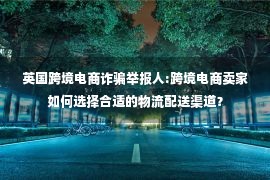 英国跨境电商诈骗举报人:跨境电商卖家如何选择合适的物流配送渠道？