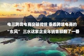 电三跨境电商突破传统 乘着跨境电商的“东风” 三水这家企业年销售额翻了一番