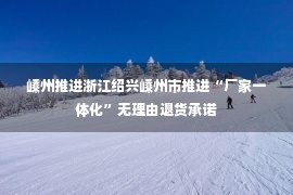 嵊州推进浙江绍兴嵊州市推进“厂家一体化”无理由退货承诺