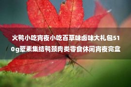 火鸭小吃宵夜小吃百草味卤味大礼包510g荤素集结鸭颈肉类零食休闲宵夜完盒