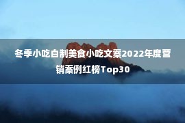 冬季小吃自制美食小吃文案2022年度营销案例红榜Top30