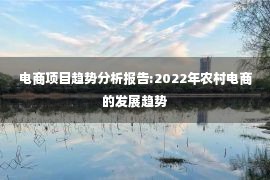 电商项目趋势分析报告:2022年农村电商的发展趋势