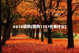 6618团购(团购1357代表什么)