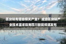 区块链有哪些相关产业？ 成渝区块链产业技术需求指南四川新闻频道发布