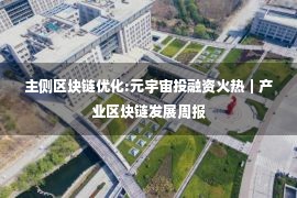 主侧区块链优化:元宇宙投融资火热｜产业区块链发展周报