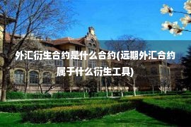 外汇衍生合约是什么合约(远期外汇合约属于什么衍生工具)