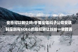 安币可以转让吗:中集安瑞科子公司安瑞科深圳与SOEG的股权转让纠纷一审胜诉