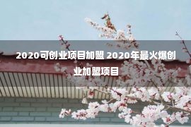 2020可创业项目加盟 2020年最火爆创业加盟项目