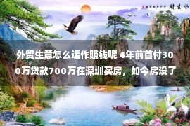 外贸生意怎么运作赚钱呢 4年前首付300万贷款700万在深圳买房，如今房没了倒欠银行131万