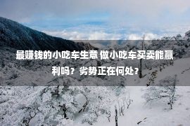 最赚钱的小吃车生意 做小吃车买卖能赢利吗？劣势正在何处？