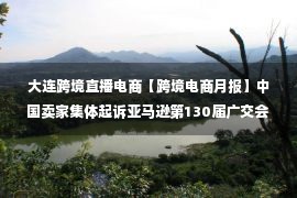 大连跨境直播电商【跨境电商月报】中国卖家集体起诉亚马逊第130届广交会举办eBay跨境通安克创新星徽股份等陆续发布四季报