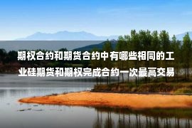 期权合约和期货合约中有哪些相同的工业硅期货和期权完成合约一次最高交易资金或达834万元