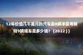 12年价值几千美元的汽车卖8辆丰田考斯特9辆拖车是多少钱？ (2022 ) )