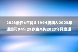 2023最佳6生肖ll 1994属狗人2023年运势和94年29岁生肖狗2023年月度运势