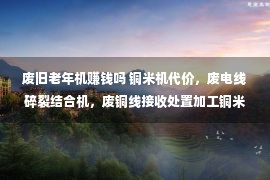 废旧老年机赚钱吗 铜米机代价，废电线碎裂结合机，废铜线接收处置加工铜米赢利吗？