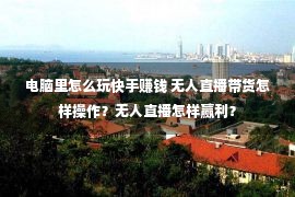 电脑里怎么玩快手赚钱 无人直播带货怎样操作？无人直播怎样赢利？