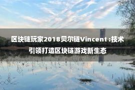 区块链玩家2018贝尔链Vincent :技术引领打造区块链游戏新生态