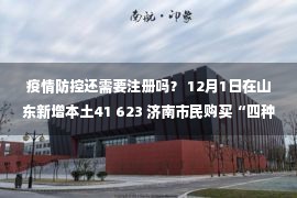 疫情防控还需要注册吗？ 12月1日在山东新增本土41 623 济南市民购买“四种药品”需要注册信息