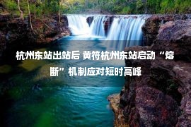 杭州东站出站后 黄符杭州东站启动“熔断”机制应对短时高峰