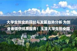 大学生创业的现状与发展趋势分析 为创业者提供优质服务！玉溪大学生创业园完成全面升级改造