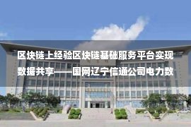 区块链上经验区块链基础服务平台实现数据共享——国网辽宁信通公司电力数据快速上链