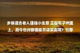 乡镇适合老人赚钱小生意 正在屯子州里上，而今也许做哪些开店买卖呢？引荐多少个供参照