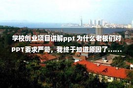 学校创业项目讲解ppt 为什么老板们对PPT要求严苛，我终于知道原因了……