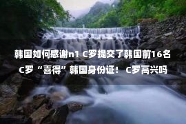 韩国如何感谢n1 C罗提交了韩国前16名C罗“喜得”韩国身份证！ C罗高兴吗