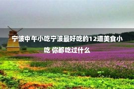 宁波中午小吃宁波最好吃的12道美食小吃 你都吃过什么