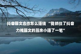 抖音图文合作怎么赚钱 “我抓住了抖音力推图文的赢余小赚了一笔”