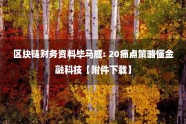 区块链财务资料毕马威: 20痛点策略懂金融科技【附件下载】