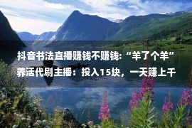 抖音书法直播赚钱不赚钱:“羊了个羊”养活代刷主播：投入15块，一天赚上千