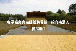 电子商务亮点经验跨界新一轮向南涌入 商品畅�