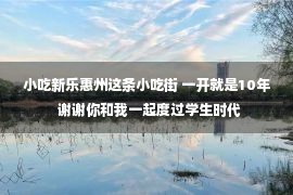 小吃新乐惠州这条小吃街 一开就是10年  谢谢你和我一起度过学生时代