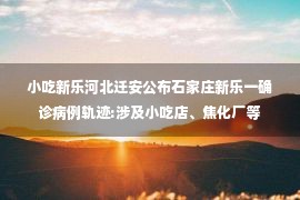 小吃新乐河北迁安公布石家庄新乐一确诊病例轨迹:涉及小吃店、焦化厂等