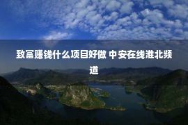 致富赚钱什么项目好做 中安在线淮北频道