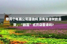 想开个电商公司赚钱吗 没有货源就能卖货，“躺赢”式开店靠谱吗？