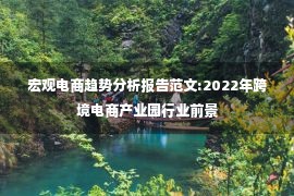 宏观电商趋势分析报告范文:2022年跨境电商产业园行业前景