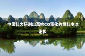  中国科大研制出高抗CO毒化的燃料电池阳极