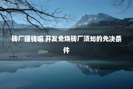 砖厂赚钱嘛 开发免烧砖厂须知的先决条件