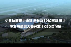 小白玩转快手赚钱 茅台超10亿拿地 快手年货节商家大会开放丨CEO自习室