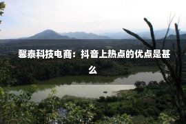  馨泰科技电商：抖音上热点的优点是甚么